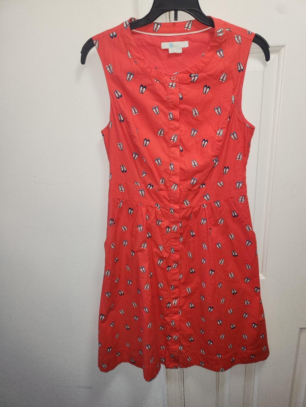 Boden Sleeveless  Printed Button-Front Dress Size 6P